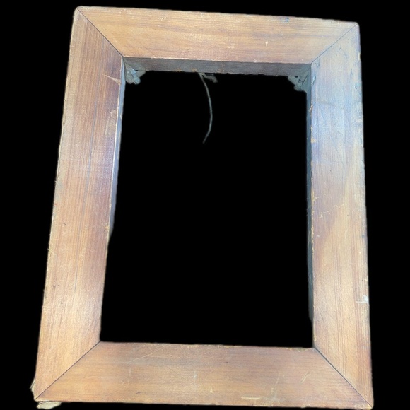 Rectangle Wood Frame w/19th Century Canvas Stretcher Key/Corner Bracket by A.D.S